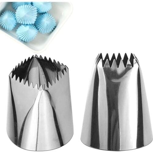 Large Size Square Icing Piping Nozzles Cake Decorating Pastry Tip Sets Fondant Cake Decorating Mold Tools 2 Sizes