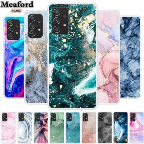 For Samsung A52 Case Transparent TPU Phone Cover for Samsung Galaxy A52 5G Case Clear Marble Coques for Samsung A52 A 52 2021
