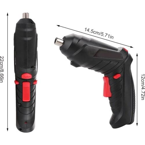 Black Electrical Screwdriver 3.6V Portable USB Charging Cordless Rechargeable Hand Dropship