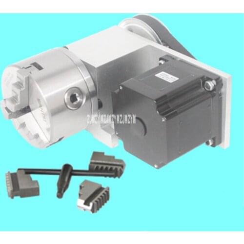 Woodworking Machinery Parts Engraving Machine Fourth Axis 3 Jaw Chuck Rotation Axis Stepper Motor Axis K11 CNC Dividing Head