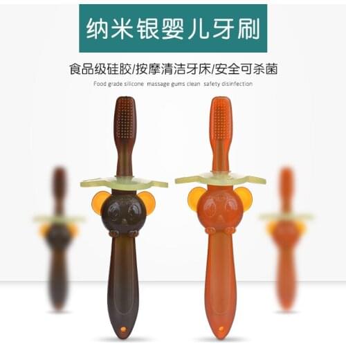 Nano Silver Silica Gel Baby Toothbrush Baby Soft Hair Toothbrush Baby Oral Care Products