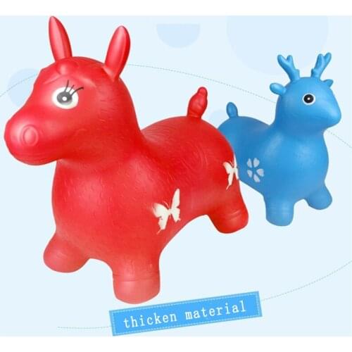 Big Size Kids Animal Bouncy Horse Hopper Toys Inflatable Bouncer Jumping Horse Toys