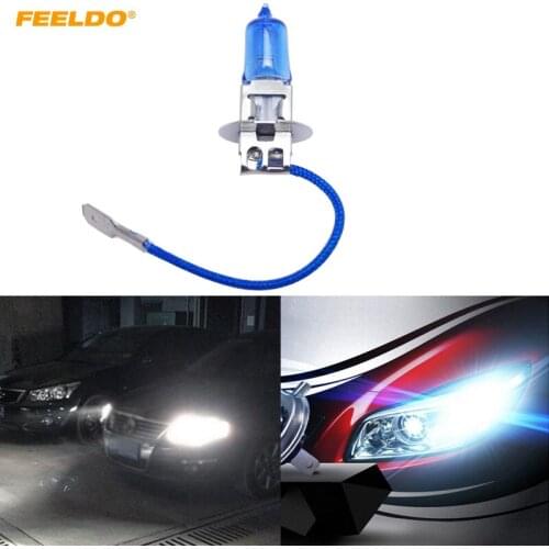 FEELDO 2PCS Car H3 100W 12V White Car FogLights HalogenBulb Car Headlight Bulbs Lamp Car Light Source Parking #HQ2028