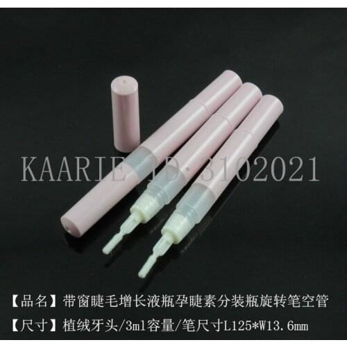 10/30/100pcs 3ml Pink Empty DIY Makeup Rotating Pen Lip Gloss Eyelash Growth Liquid Bottle Ciliary Growth Hormone Surgery Bottle