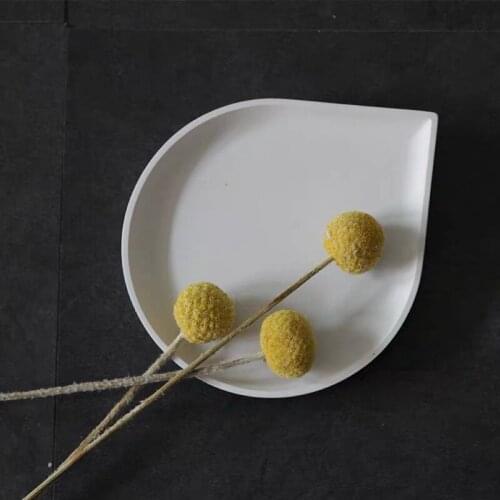 Concrete Tray Mold Water Drop Design Candle Candle Holder Silicone Mold Jewelry Cement Plaster Storage Tray Mold