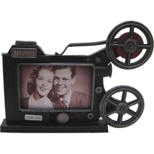Photo Frame Cinema Projector Metal Decor Vintage Decorative Gift Trinket Miniature Nostalgic Handmade Hand Painted Quality Durab