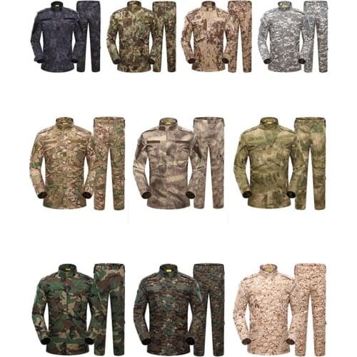 Camouflage Army Mens Shirt Pants Usmc Special Forces Military Uniform Combat Work Wear Tactical Plus Size Clothes Pants Set
