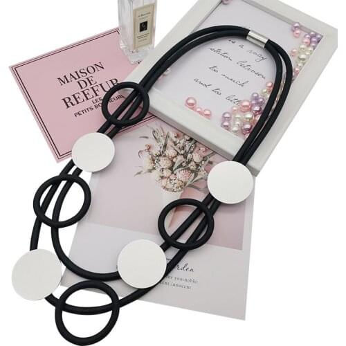 YD&YDBZ New Short Necklace Gothic Style Sweater Necklace Rubber Folk Style Leather Jewelry Steampunk Womens Necklace Hand-made