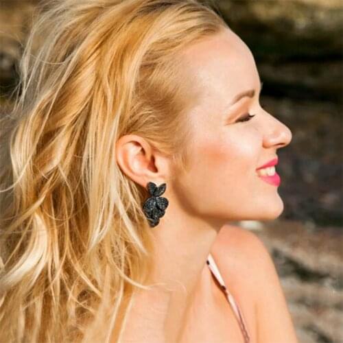 LARRAURI Luxury Big Leaf Leaves layers Cubic Zirconia Earring Dubai Wedding Engagement Dangle Drop Earrings For Women Jewelry