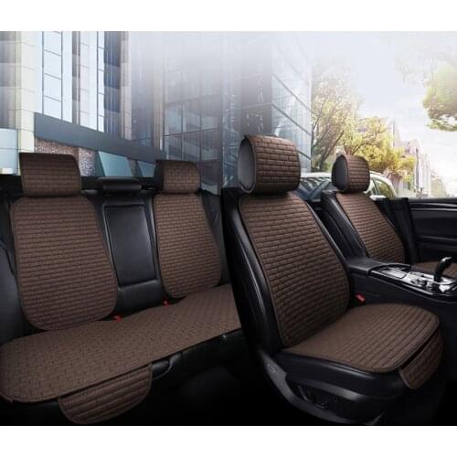 Linen car seat cover protector linen front seat back cushion pad cushion back car accessories Suitable for all model