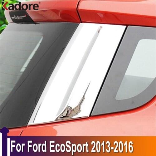 For Ford Ecosport 2013 2014 2015 2016 ABS Chrome Tail Rear Window Windshield Side Triangle Trim Sticker Exterior Accessories