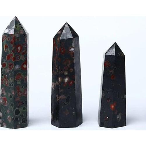 Natural healing stones quartz towers Plum blossom Jasper crystal wand point for Feng Shui