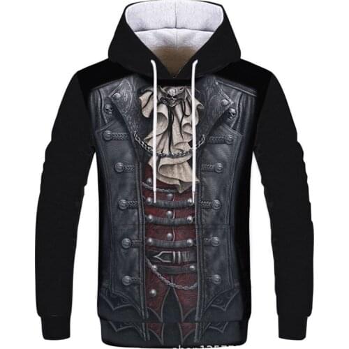 New Sale 3D Art Skull Hoodies Men Women 2021 New Fashion Autumn Winter Sportswear Tracksuit Brand Hooded Sweatshirt jacket