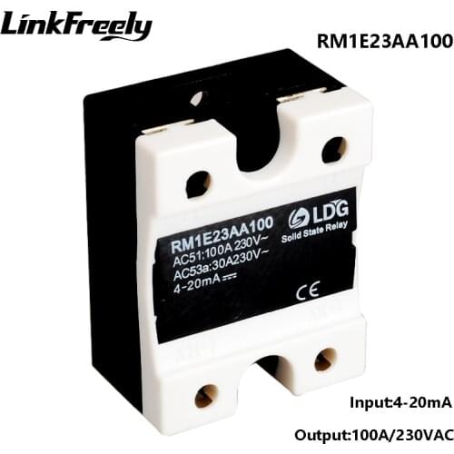 RM1E23AA100 Single Phase AC Solid State Relay,Industrial Analog Switching SSR 100A/24-280VAC,Isolation Voltage Regulator Relay