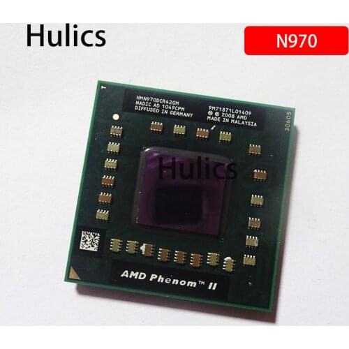 Hulics Original AMD Phenom II Quad-Core Mobile N970 2.2 GHz Quad-Core Quad-Thread CPU Processor HMN970DCR42GM free soft pak
