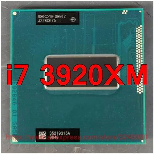 Original lntel Core processor I7 3920XM SR0T2 CPU (8M Cache/2.9GHz-3.8GHz/Quad-Core) i7-3920XM Laptop CPU free shipping