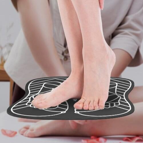 Portable EMS Foot Massager Pad Electric Stimulator Massage Mat Blood Circulation Foot Circulation Massager Machine Wireless
