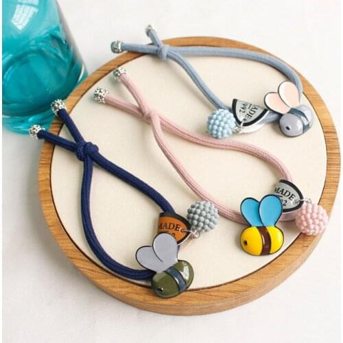 Animal bee Hair Accessories Fashion Flower Pearls Hair Elastic Rope for Women Girls Elastic Hair Bands Horsetail Headwear
