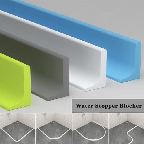 Silicone water barrier for shower bathroom Dry&Wet Separation seal strip Flood stopper Rubber Dam blocker kitchen accessories