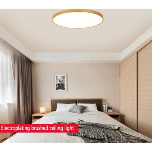 Modern LED bedroom living room ceiling lamp round ultra-thin aluminum alloy corridor study balcony chandelier household lamps
