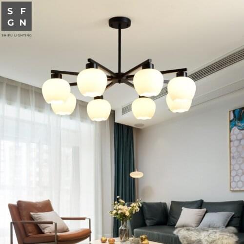 Modern led chandelier lighting living room chandeliers ceiling lights american iron light fixtures for home dining bed room