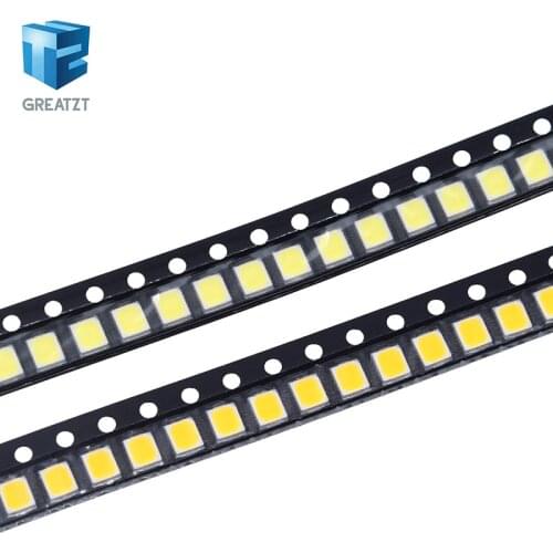 GREATZT 100pcs 0.2W SMD 2835 LED Lamp Bead 20-25lm White/Warm White SMD LED Beads LED Chip DC3.0-3.6V for All Kinds of LED Light
