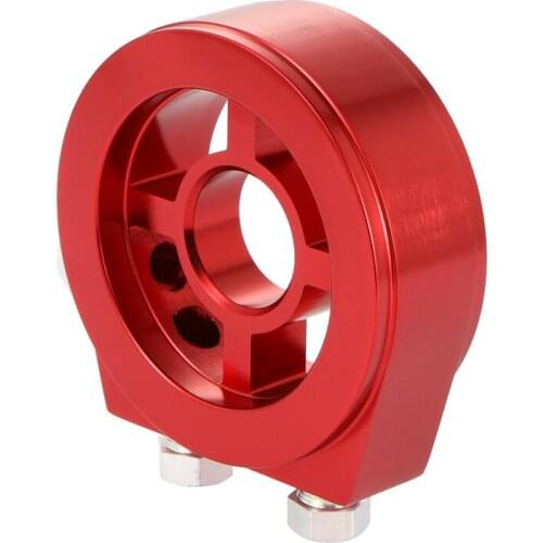 1 Set Universal Car Oil Filter Cooler Sandwich Plate Temp Oil Pressure Gauge Cooling Sensor Adapter With Connectors Aluminum