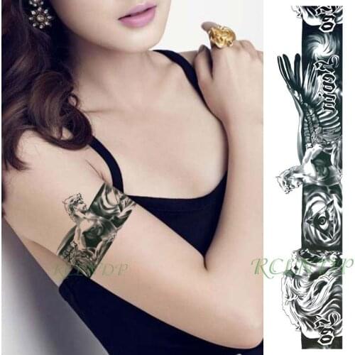 Waterproof Temporary Tattoo Sticker Lion Angel Wings Hand Band Personality Fake Tatto Flash Tatoo Body Art for Girl Women Men
