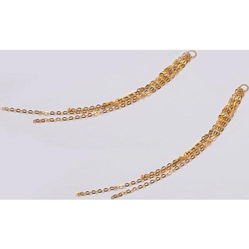 Au750 18k Gold Chains Tassel for Earrings to Women DIY Jewelry Accessrioes Fashion Design