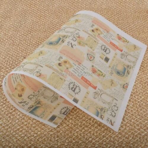 15x21cm & 21x29cm Gift wrapping paper Soap Kraft Packaging Paper Oil wax paper custom paper logo available 200pcs/lot