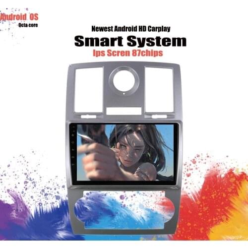 2 din Android 10 car dvd 2.5D HD 9" IPS Car GPS navigation radio multimedia player stereo PC TABLET for Chrysler Aspen 300C 2004