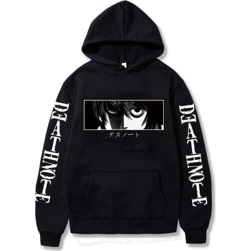 2021 Death Note Eyes Hoodies Men Women Funny Japanese Anime Streetwear Harajuku Graphic Sweatshirts Unisex Tops Male