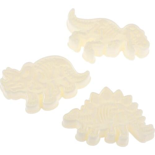 3D Dinosaur Cookies Cutter Mold Dinosaur Biscuit Embossing Mould Sugarcraft Dessert Baking Silicone Mold