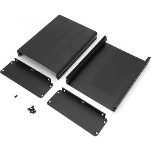 45*122*160mm Matte Black Box Extruder Aluminum Alloy Shell GPS Case Enclosure Scrub for Wiring