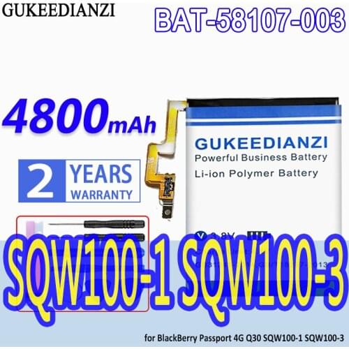 High Capacity GUKEEDIANZI Battery BAT-58107-003 4800mAh for BlackBerry Passport 4G Q30 SQW100-1 SQW100-3
