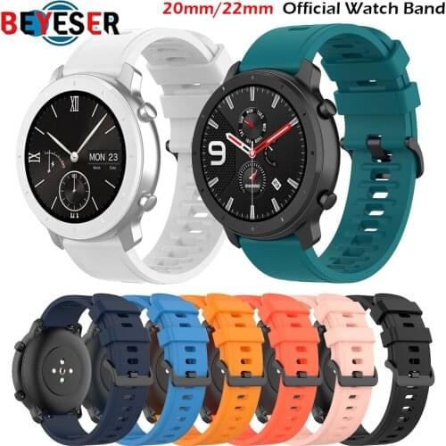 For Xiaomi Huami Amazfit GTR 42mm Official Watch Band For GTR 47mm For Amazfit Pace/Stratos/Stratos 2 3 22mm 20mm Bracelet Strap