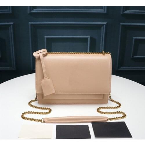 Brand Fashion Luxury Leather Chain design Female Bag Retro Messenger Bag Handbags Shoulder Bag For Women without box
