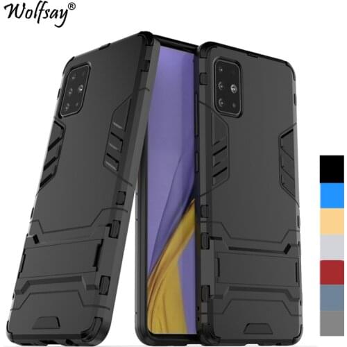For Cover Samsung Galaxy A51 Case Shockproof Bumper Hybrid Stand Silicone Armor Back Case For Samsung A51 Cover Samsung A51 Case