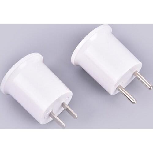 E27 Lamp Base To EU/US Plug Socket Lamp Holder Converter Adapter Light Bulb Lamp