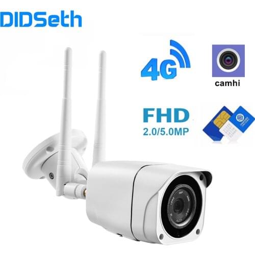 DIDseth 3G 4G WIFI Camera 1080P/5MP Wireless Outdoor Security Bullet IP Camera GSM P2P H.264 Onvif APP CamHi