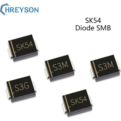 50Pcs SMD Rectifier Diode SK56 SK54 SK34 S35 S3M 3A 50V 100V 200V 400V 600V 800V 1000V Electronic Components PCB DO-214AB SMC