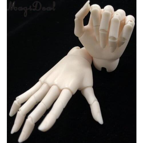 Flexible Femal Jointed Hands Model for 1/3 BJD Doll Accessories Normal Skin