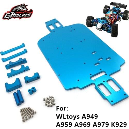 GWOLVES CNC 6061 metal Chassis Differential Servo seat for wltoys A949 A959 A969 A979 K929 RC 1/18 RC Upgrade parts