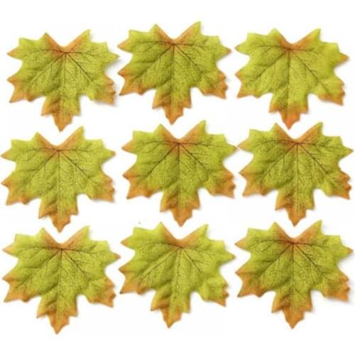 Artificial Maple Simulation Decorative Silk Maple Leaves Fake Fall Autumn Leaves For Home Wedding Craft Thanksgiving Party