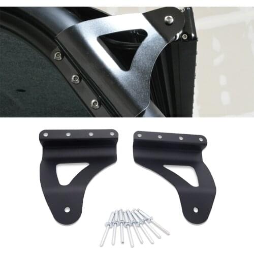 Upper Windshield 50 / 52 Inches Curved Or Straight LED Light Bar Mount Brackets For Can-am 2016-2021 Defender W / Pro Fit Cage