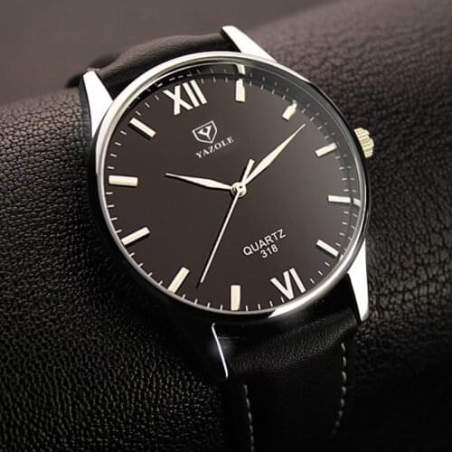 Yazole Brand Luxury Quartz Watch Men Famous Male Clock Leather Sports Watches Business Fashion Casual Dress Wrist Watch Cheap