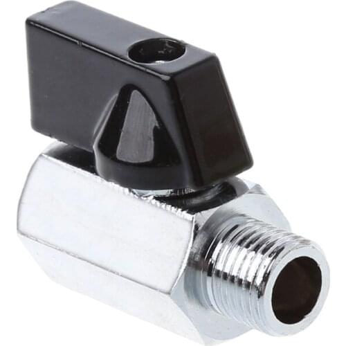 Brass Mini Ball Valve 1/4\" BSP Male to Female Thread Air Compressor Hose