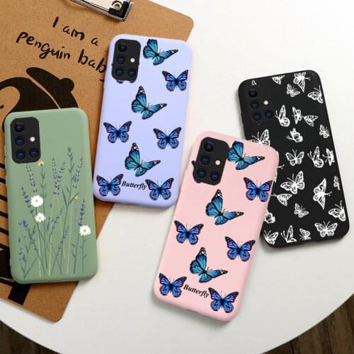Soft Case For Samsung Galaxy A50 A70 A51 A71 A21S A31 A12 A32 A42 A52 A72 5G S21 FE S20 S10 Plus Flower Butterfly Silicone Cover