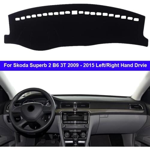 Car Dashboard Cover Dash Mat Carpet Cape For Skoda Superb 2 B6 3T 2009 - 2015 2014 2013 2012 2011 2010 Anti-sun Sun shade