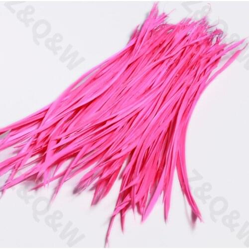 Natural 6-8 inches (15-20CM) goose feather monofilament side feather dyed peach red 100-500pcs DIY craft jewelry decoration